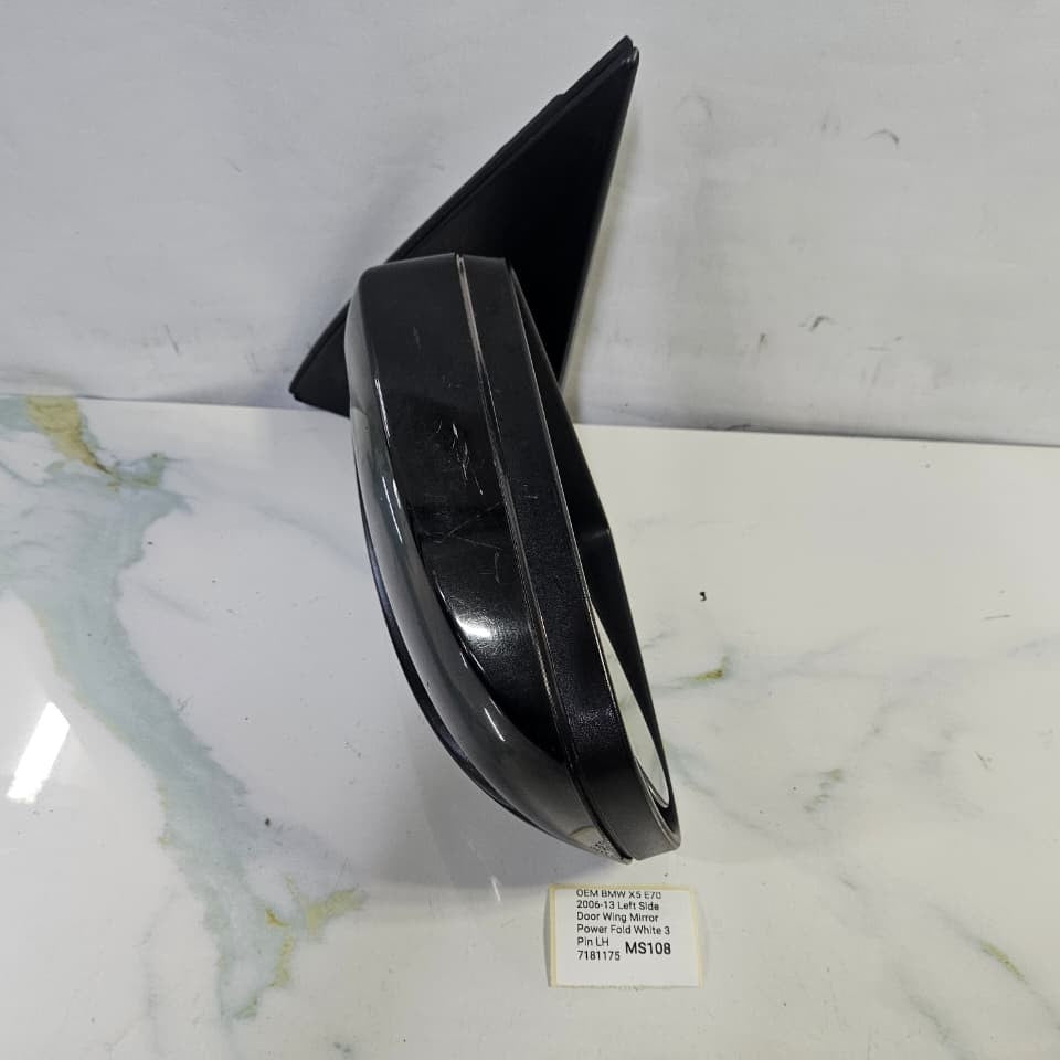 OEM BMW X5 E70 2006-13 Left Side Door Wing Mirror 3 Pin LH 7181175 RHD