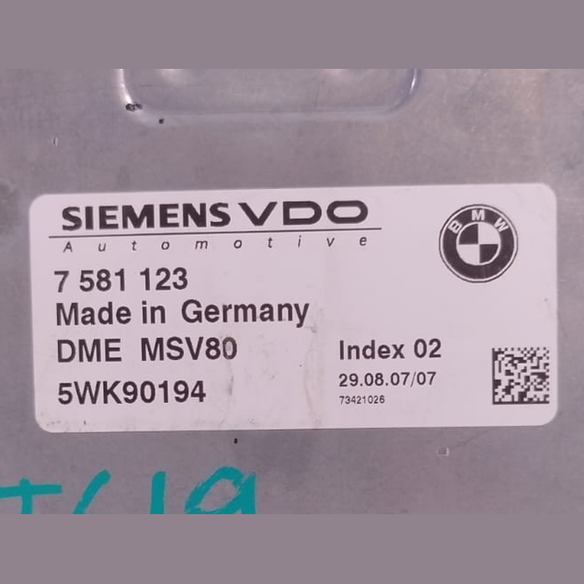 BMW E90/E92 E93 ENGINE DME CONTROL MODULE ECU P/N 7581123
