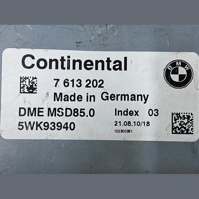OEM BMW F02 N63 DME ENGINE CONTROL UNIT ECU ONLY MSD85.0 7613202 CONTINENTAL