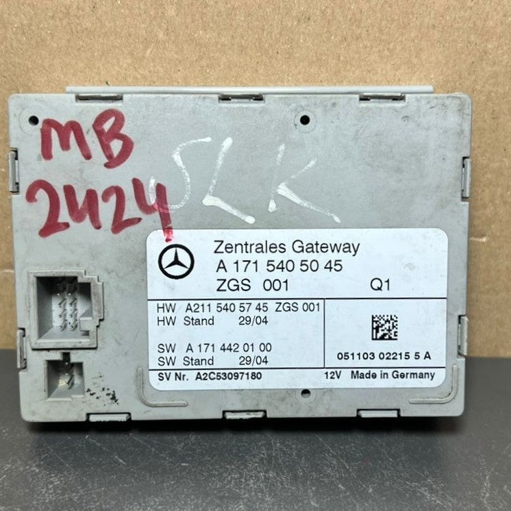 05-11 Mercedes-Benz R171 SLK350 Central Gateway Control Module A171 5405045 OEM