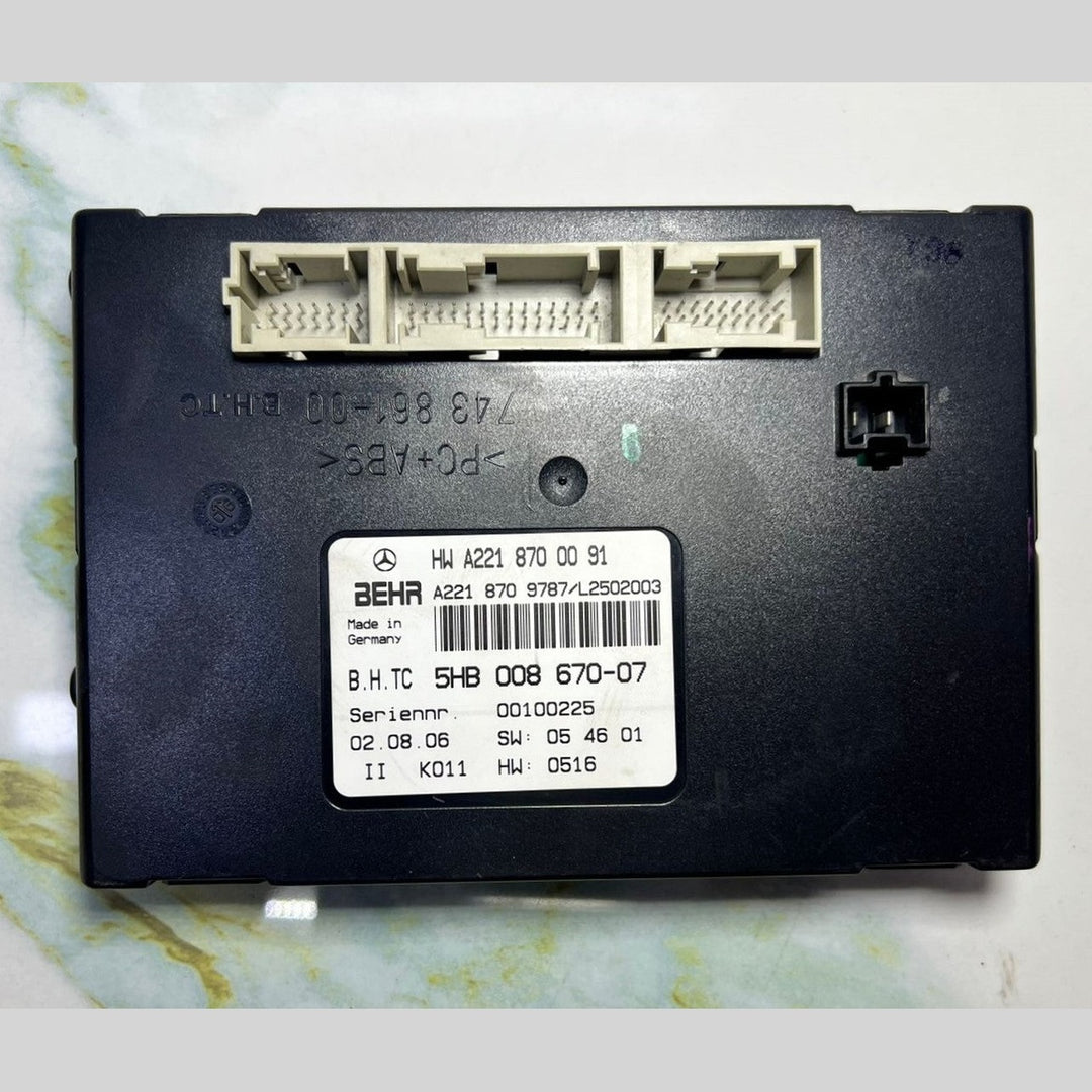 07-14 Mercedes-Benz W221 S-Class AC A/C Heater Control Module A221 8700091 OEM