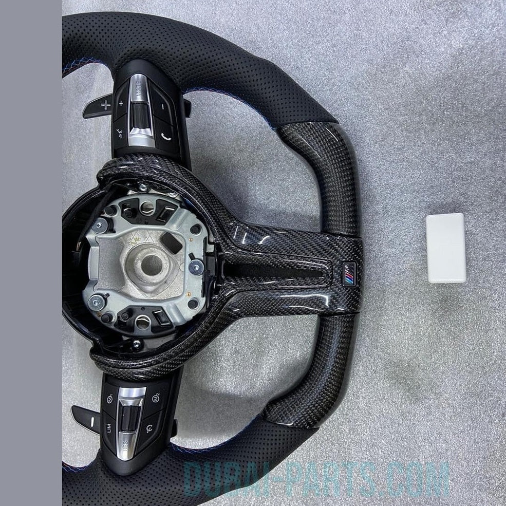 Carbon Fiber Steering Wheel FOR BMW F30 F32 Series MSport With Paddle Shifts LED
