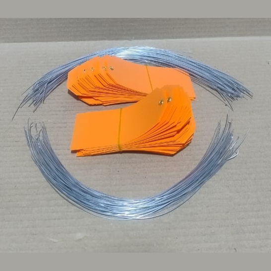 ACRYLIC TAG WITH METAL EYELET – THIN PLASTIC LABEL - IND/CRAFT ID TAG ORANGE
