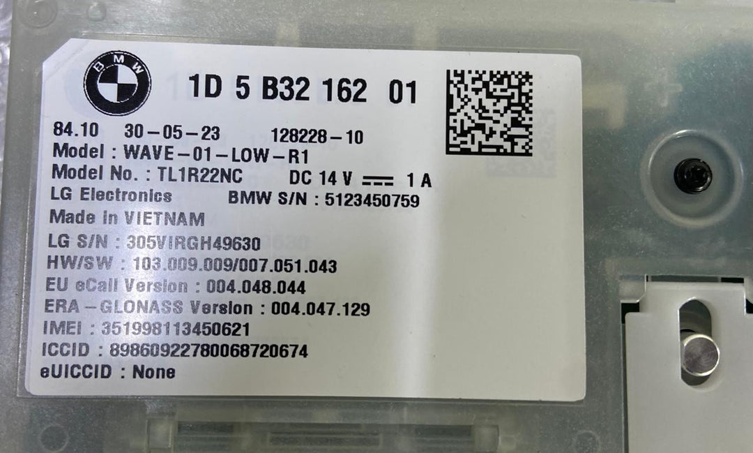 OEM BMW X7 G07 LCI X7 X DRIVE 40I ANTENA TELEMATICS CONTROL MODULE UNIT 5B32162
