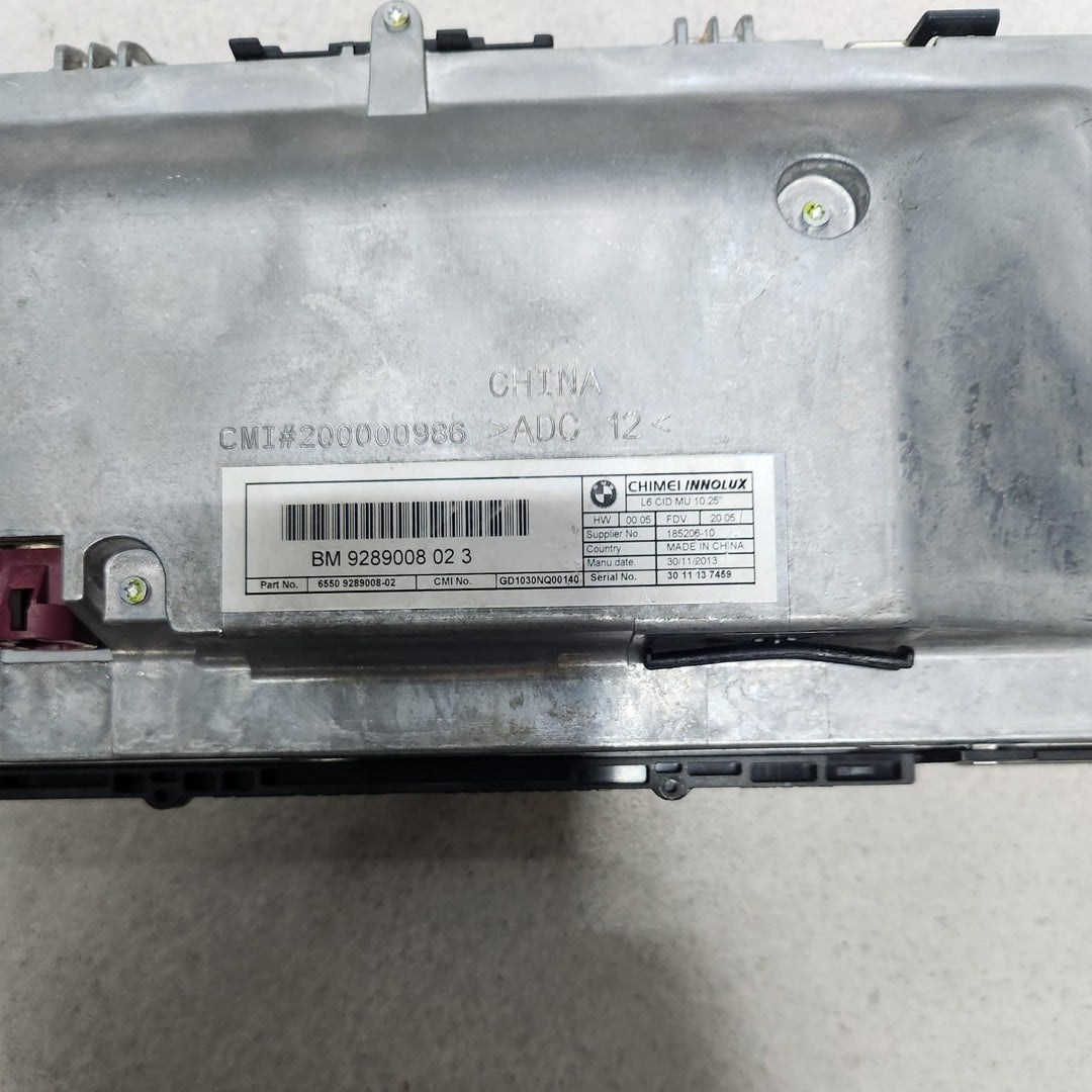 2011-2015 BMW 528i Central Information Display Screen 9289008 5 Series F10 F11