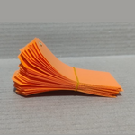 Load image into Gallery viewer, ACRYLIC TAG WITH METAL EYELET – THIN PLASTIC LABEL - IND/CRAFT ID TAG ORANGE