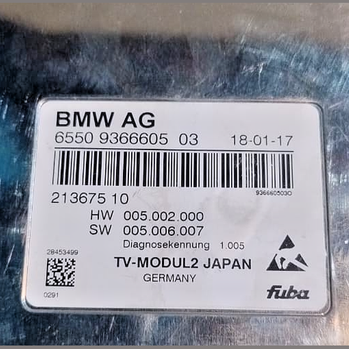 GENUINE BMW F01 F06 F10 F15 F25 F30 G11 TV CONTROL UNIT MODULE2 - 9366605