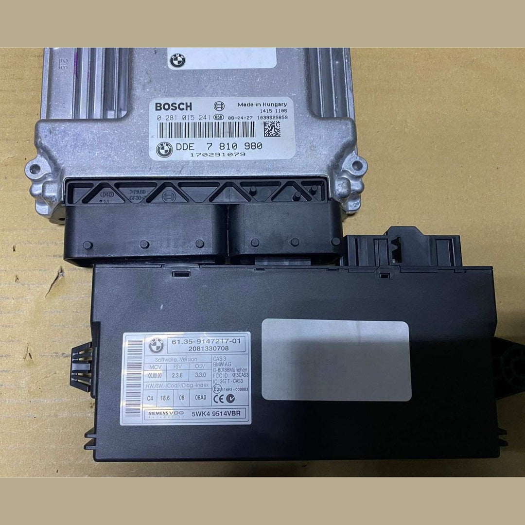 2007-2009 BMW X5 E70 M57N2 3.0 DIESEL Engine Control ECU SET Unit 7810980