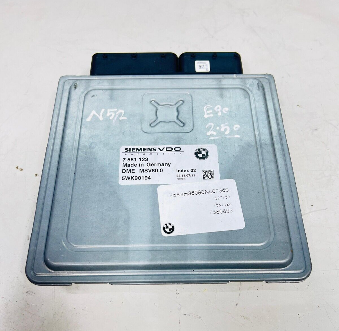 MSV80 08-10 BMW E90 328i 530i X5 Z4 N52 ECU Engine Control Module Unit 7581123