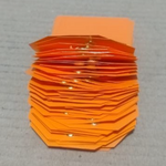 Load image into Gallery viewer, ACRYLIC TAG WITH METAL EYELET – THIN PLASTIC LABEL - IND/CRAFT ID TAG ORANGE