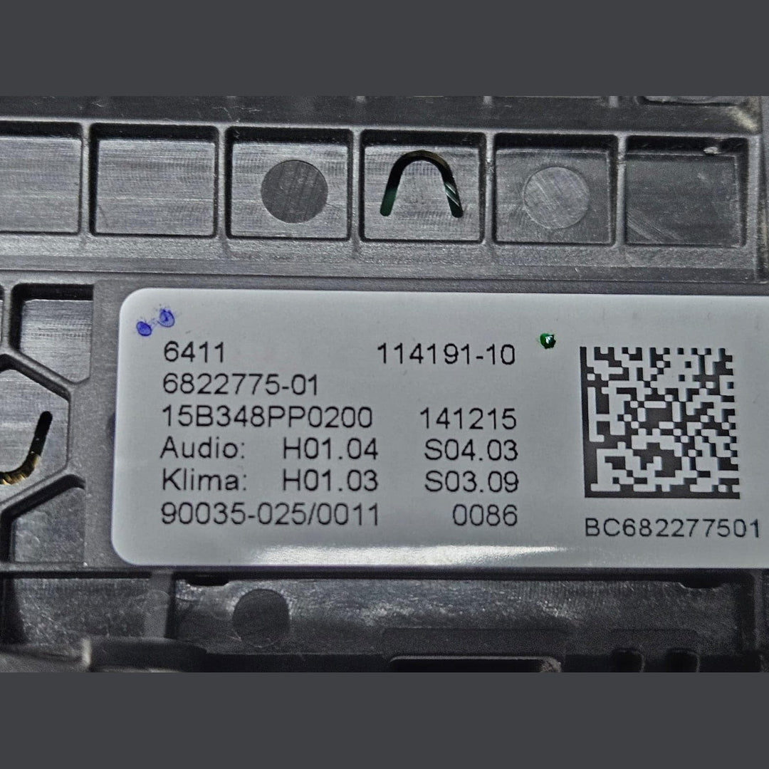 6822775-2016-2019 BMW G11 G12 740i 740Li A/C Climate Radio Control Panel OEM