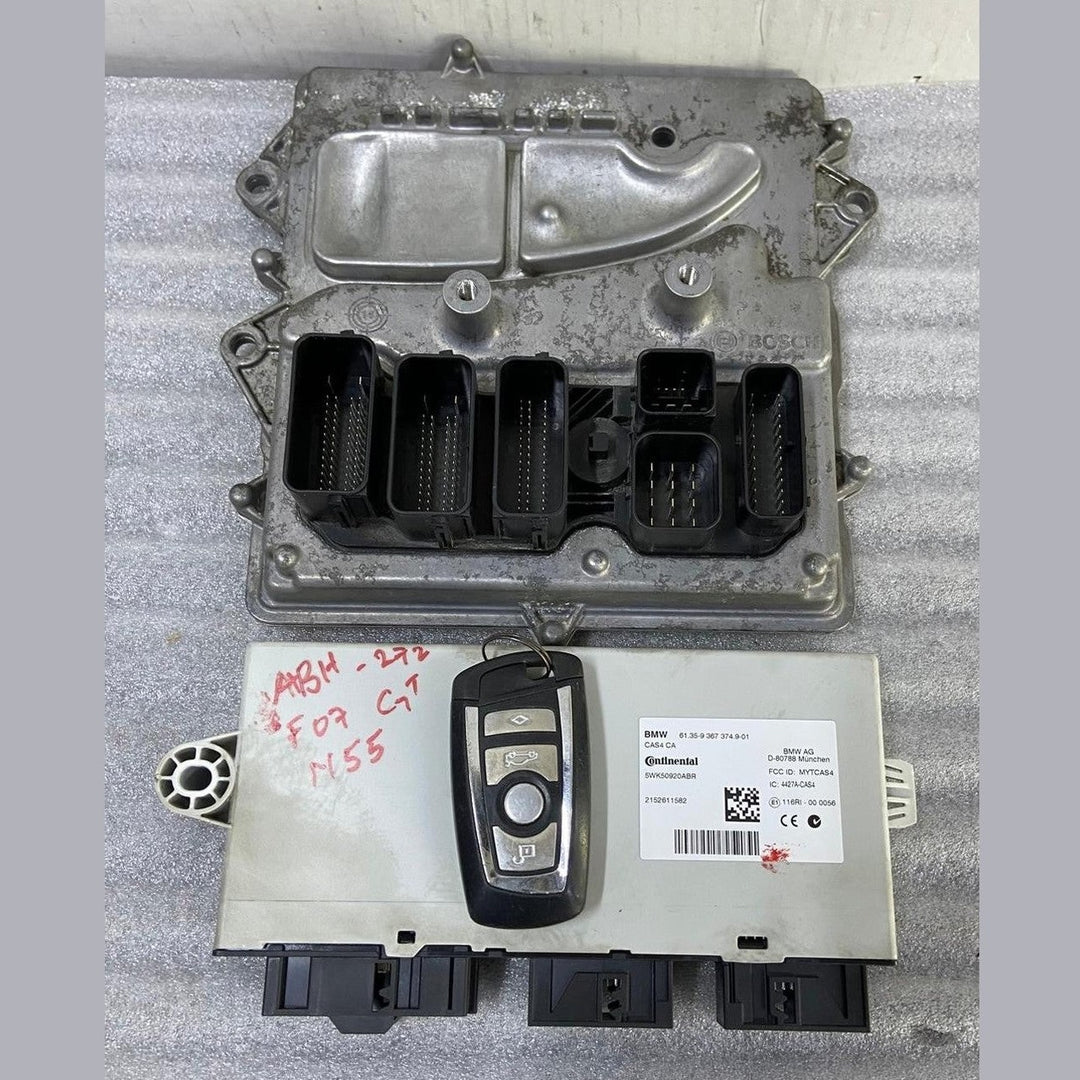OEM BMW F07 N55 ENGINE COMPUTER CONTROL UNIT MODULE ECU SET 8639582-01