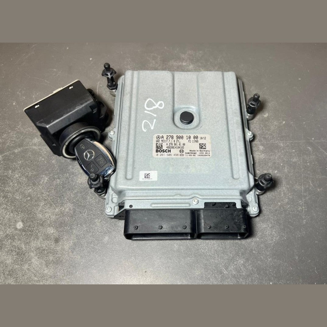 Mercedes W218 ECU Engine Control Module Ignition Key Switch Set A278 9001000 OEM