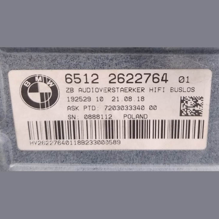 OEM  BMW 530I G30E XDRIVE  AUDIO SYSTEM AMPLIFIER MODULE UNIT 2622764
