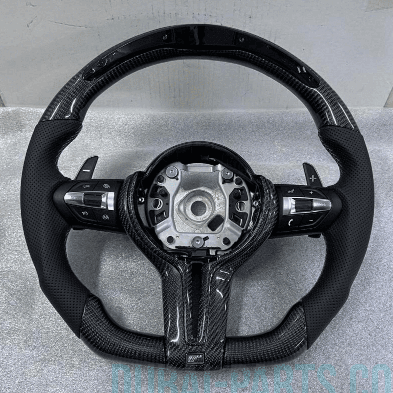 Carbon Fiber Steering Wheel FOR BMW F30 F32 Series MSport With Paddle Shifts LED
