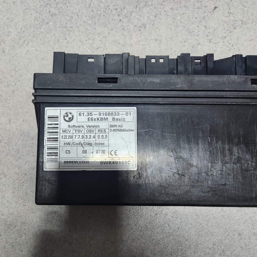 2008-2010 BMW 528i Body Control Module 9168833 5-Series and M6 E60 E63 E64