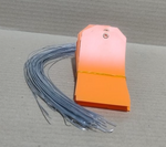 Load image into Gallery viewer, ACRYLIC TAG WITH METAL EYELET – THIN PLASTIC LABEL - IND/CRAFT ID TAG ORANGE