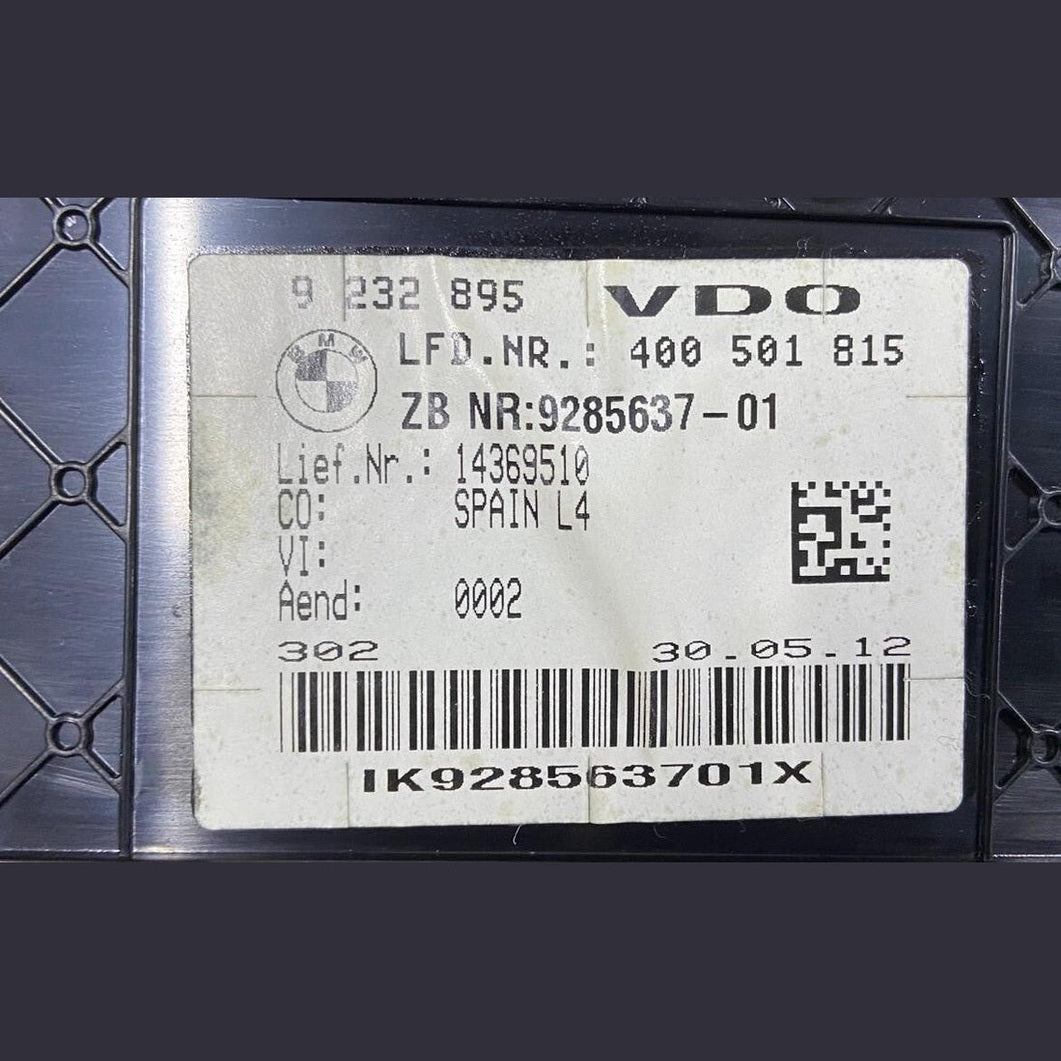 OEM BMW F30 F31 F32 F33 Speedometer Instrument Cluster KMH 9285637