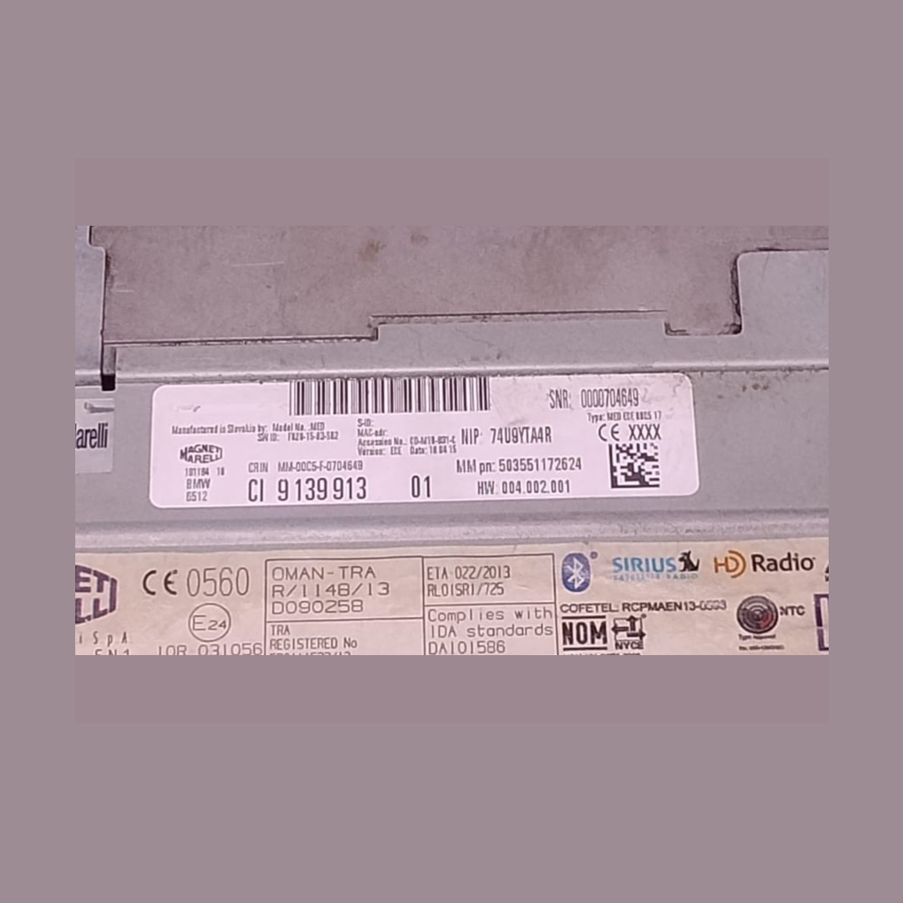 BMW 1 2 3 4 SERIES F2X F3X STEREO RECEIVER MULTMEDIA PLAYER HEAD UNIT - 9139913