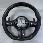 Load image into Gallery viewer, OEM BMW Carbon Fiber Steering Wheel F30 F32 Series MSport With Paddle Shifts LED