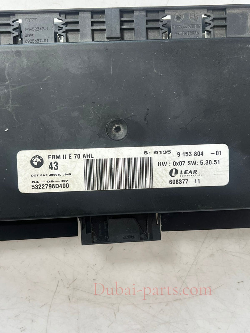 2007-2013 BMW X5 E70 FRM II AHL Footwell Light Control Module 9153804 OEM