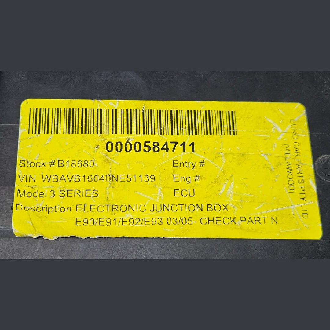 2007-2008 BMW E90 E92 E93 328i Junction box Body Control Module 9131777 OEM