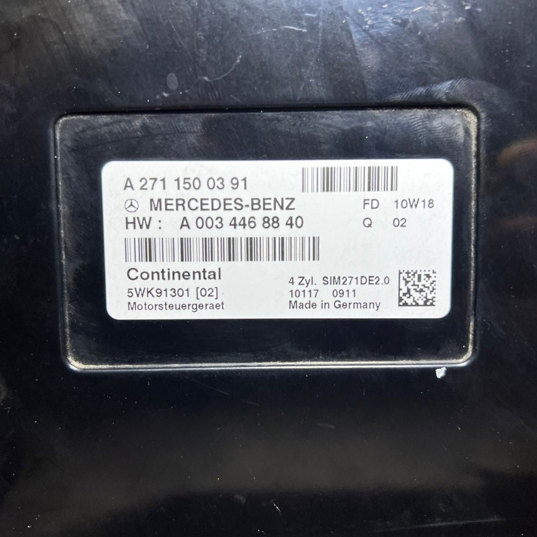 2010-14 Mercedes-Benz W204 ECU Engine Control Module Ignition Key Switch SET OEM
