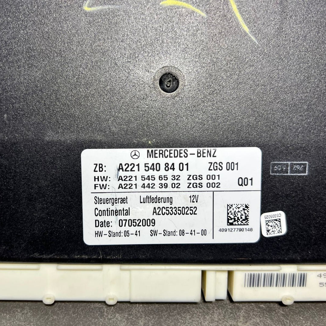 07-13 MERCEDES W221 S-CLASS AIR SUSPENSION CONTROL UNIT MODULE A221 5408401 OEM