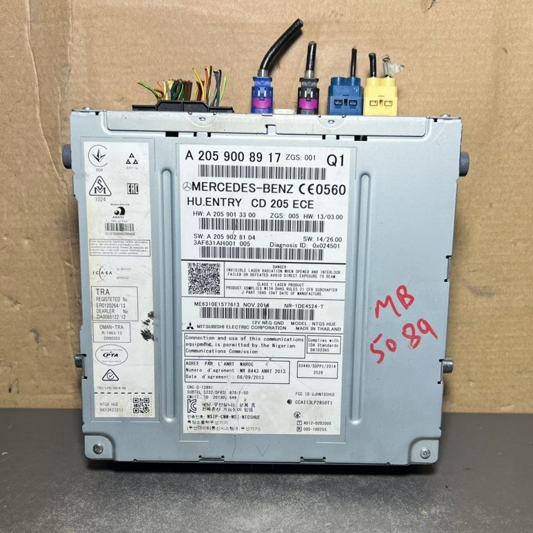 14-18 Mercedes-Benz W205 C-Class Radio Audio Head Unit CD Player A205 9008917