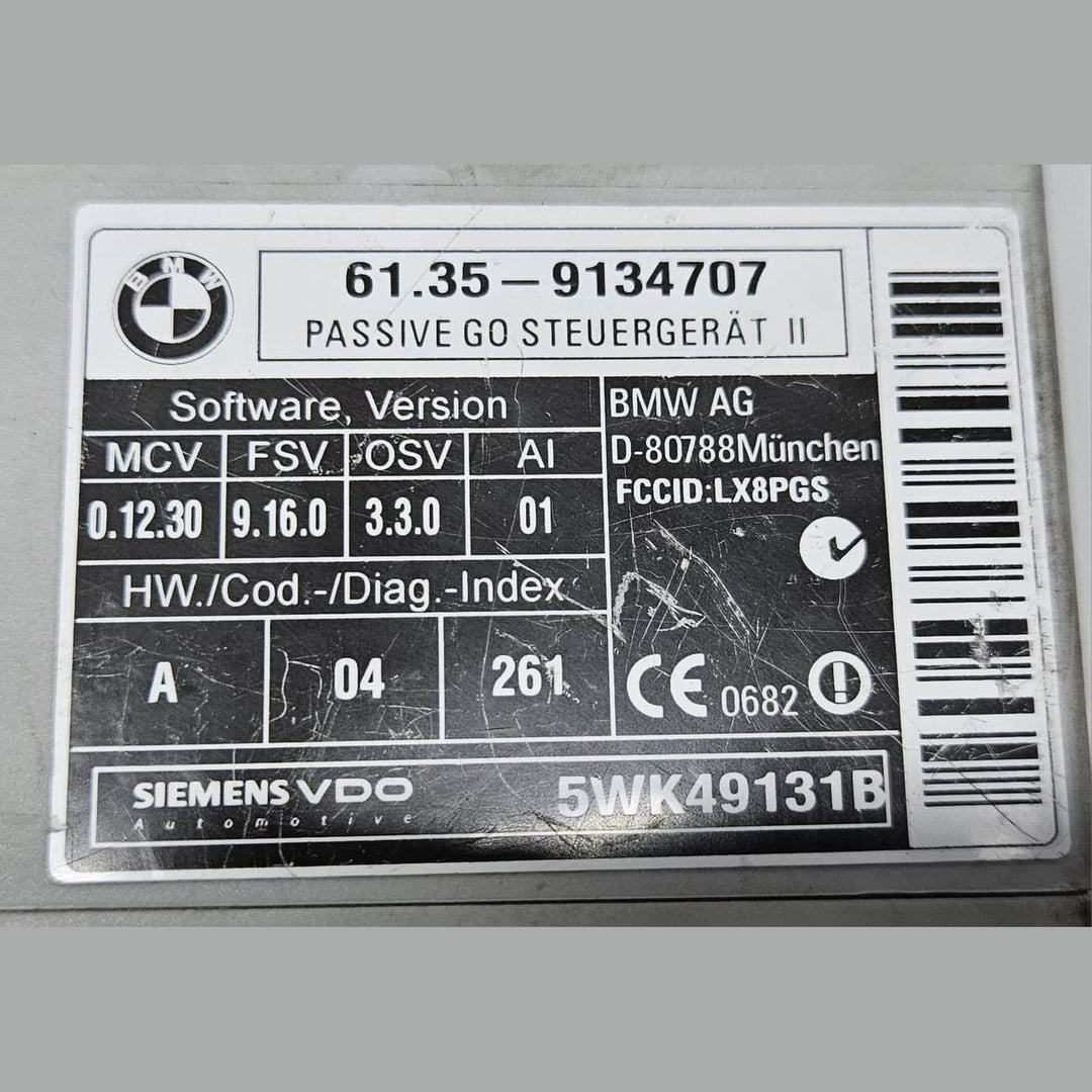 9134707-2006-2010 BMW 550i E70 E60 Keyless Entry Passive Go Control Module OEM
