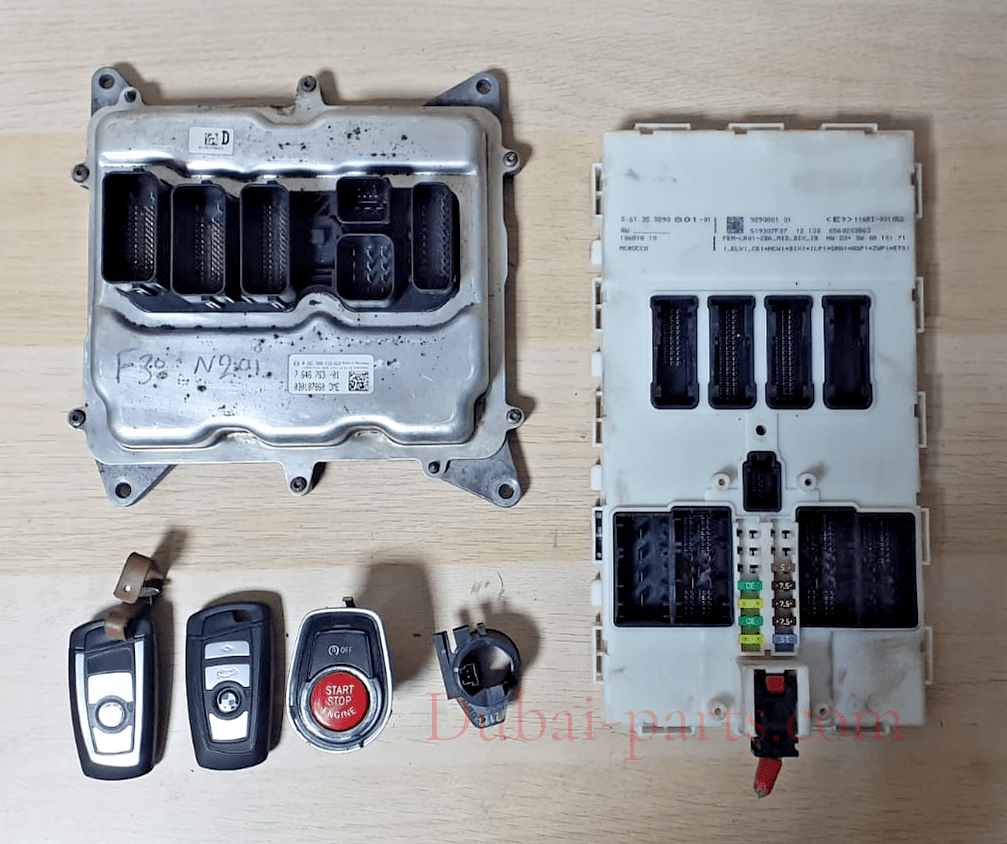 2012 BMW F30 N20i Petrol Engine ECU FEM Kit with 2 Keys Auto OEM 7646763