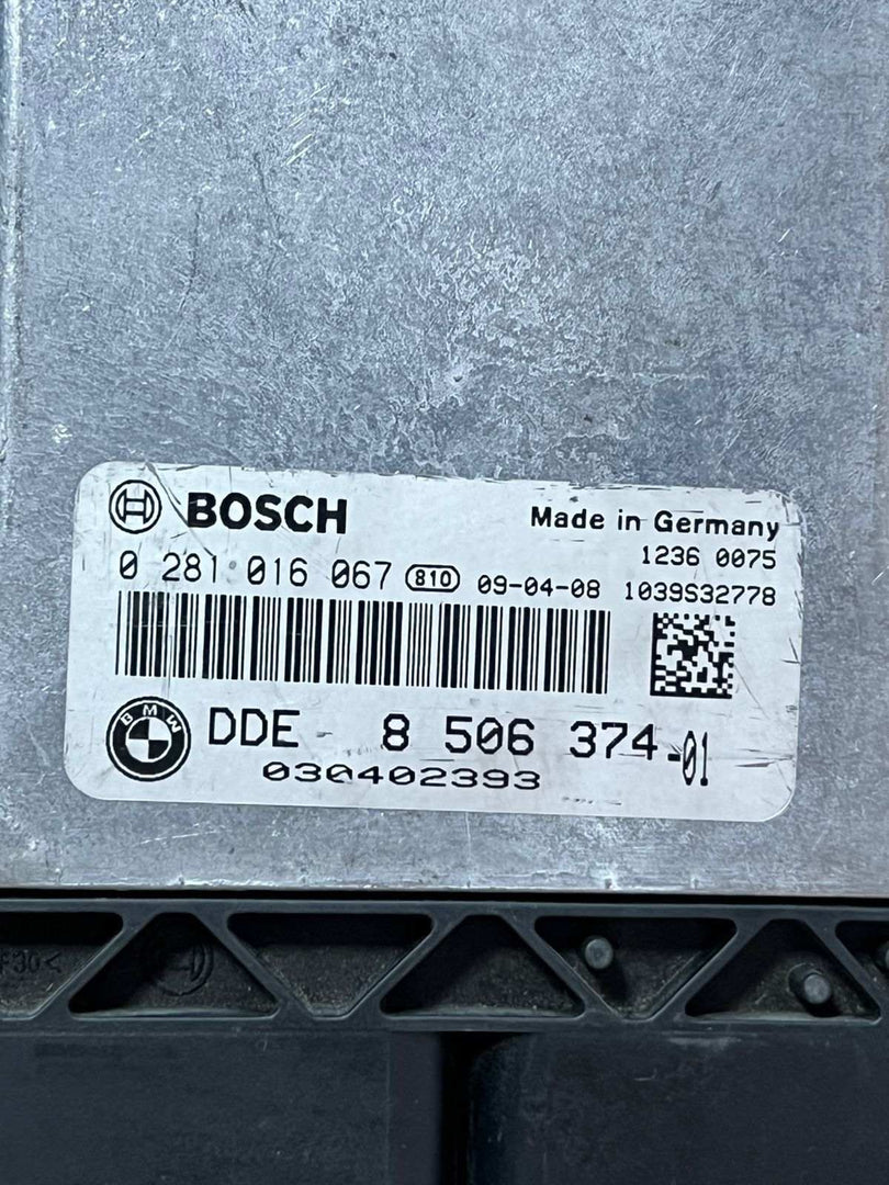 ENGINE CONTROL UNIT ECU BMW E87 E92 2009 0281016067 DDE8506374 3 Series E90