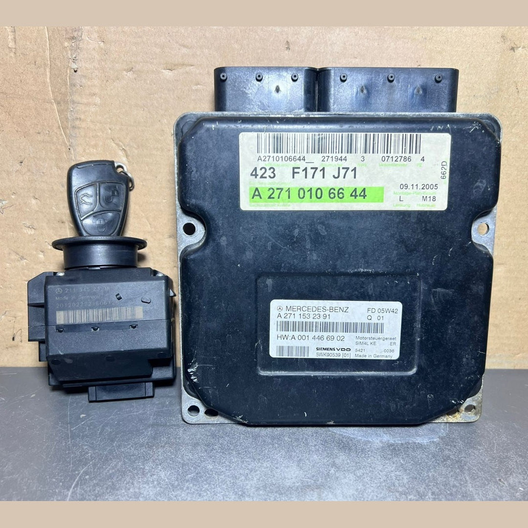 Mercedes W171 ECU Engine Control Module Ignition Key Switch Set A271 0106644 OEM