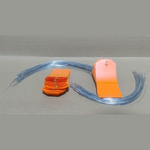 Load image into Gallery viewer, ACRYLIC TAG WITH METAL EYELET – THIN PLASTIC LABEL - IND/CRAFT ID TAG ORANGE