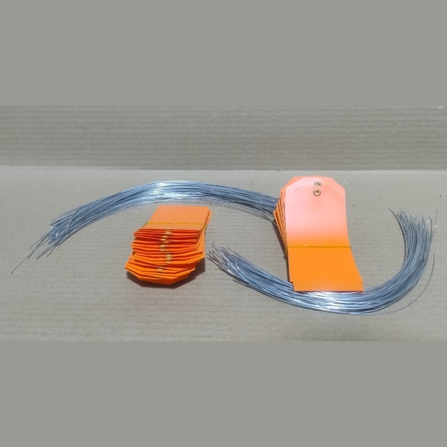 ACRYLIC TAG WITH METAL EYELET – THIN PLASTIC LABEL - IND/CRAFT ID TAG ORANGE