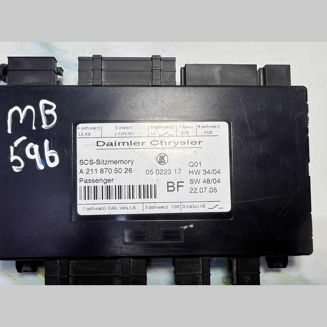 Mercedes W211 E-Class Front Passenger Side Seat Control Module A211 8705026 OEM