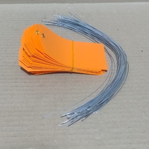ACRYLIC TAG WITH METAL EYELET – THIN PLASTIC LABEL - IND/CRAFT ID TAG ORANGE