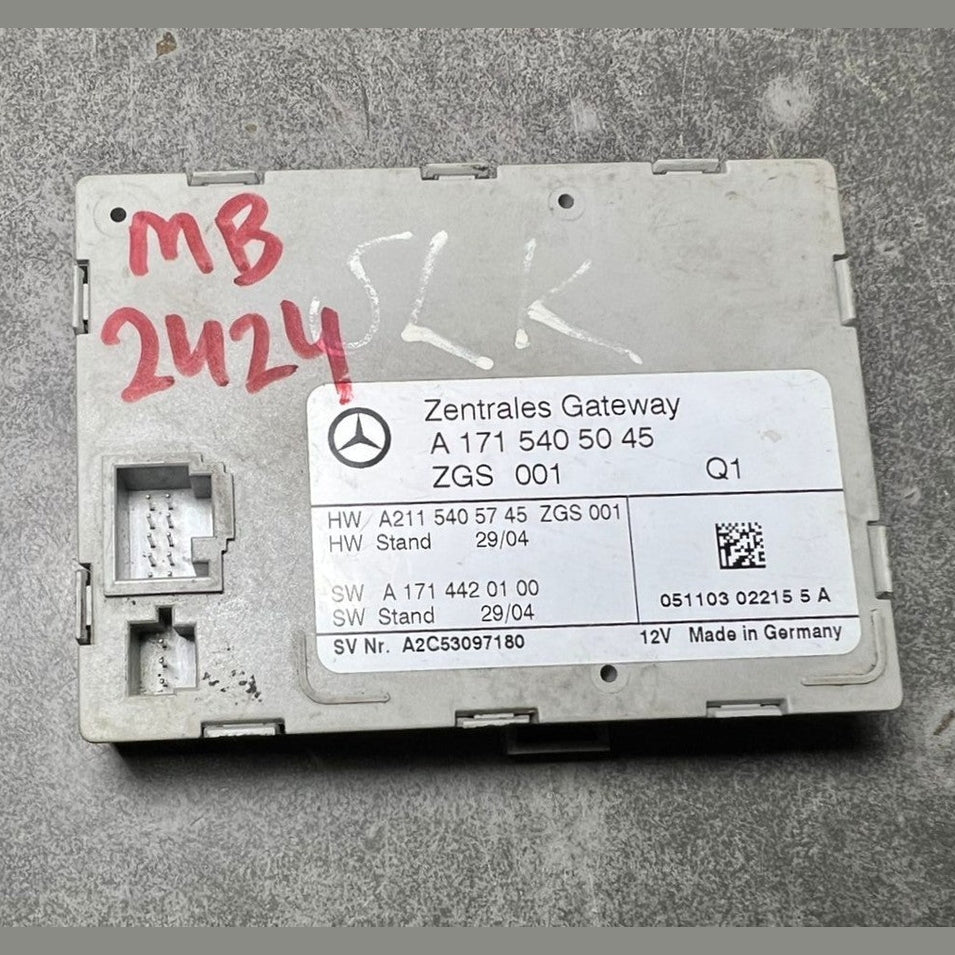 05-11 Mercedes-Benz R171 SLK350 Central Gateway Control Module A171 5405045 OEM