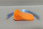 Load image into Gallery viewer, ACRYLIC TAG WITH METAL EYELET – THIN PLASTIC LABEL - IND/CRAFT ID TAG ORANGE