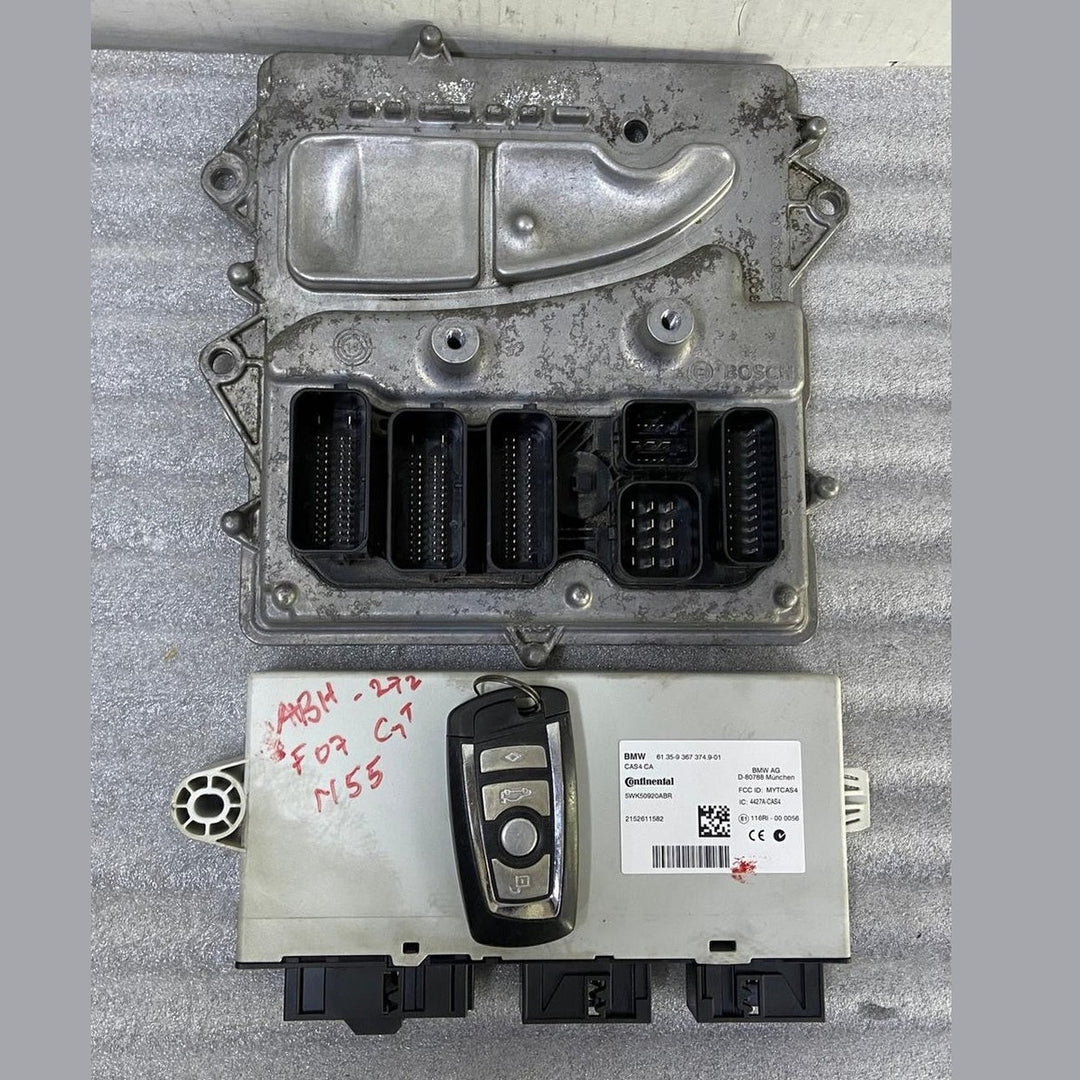 OEM BMW F07 N55 ENGINE COMPUTER CONTROL UNIT MODULE ECU SET 8639582-01