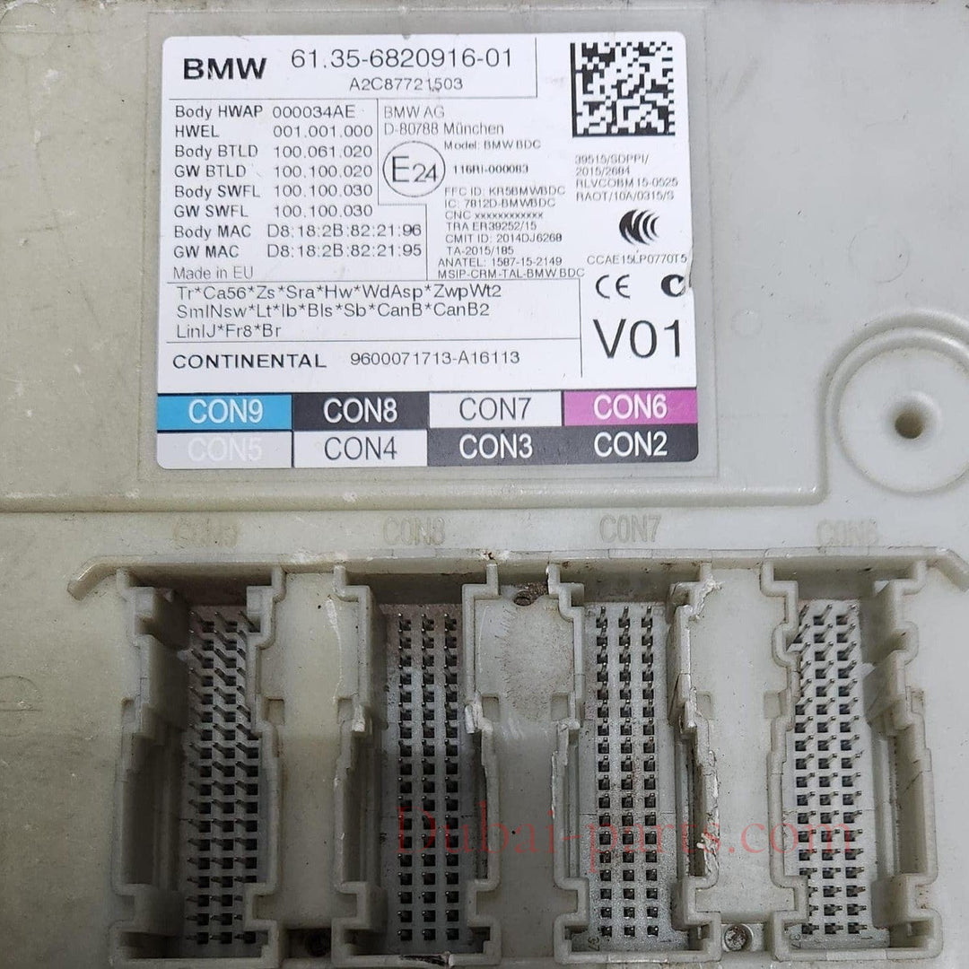 2016-2019 BMW 740i Body Domain Control Module 6820916 7 Series G11 G12