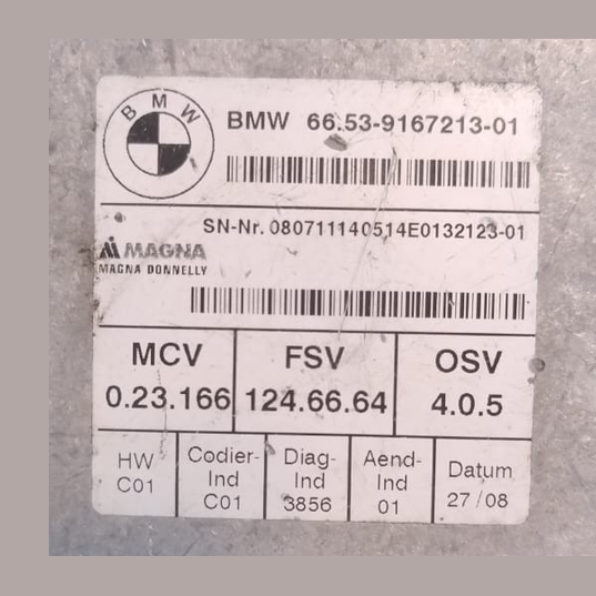 OEM BMW E70 X5 E71 X6 CONTROL UNIT EXTERIOR MIRROR CHAMBER CAMERA MODULE 9167213