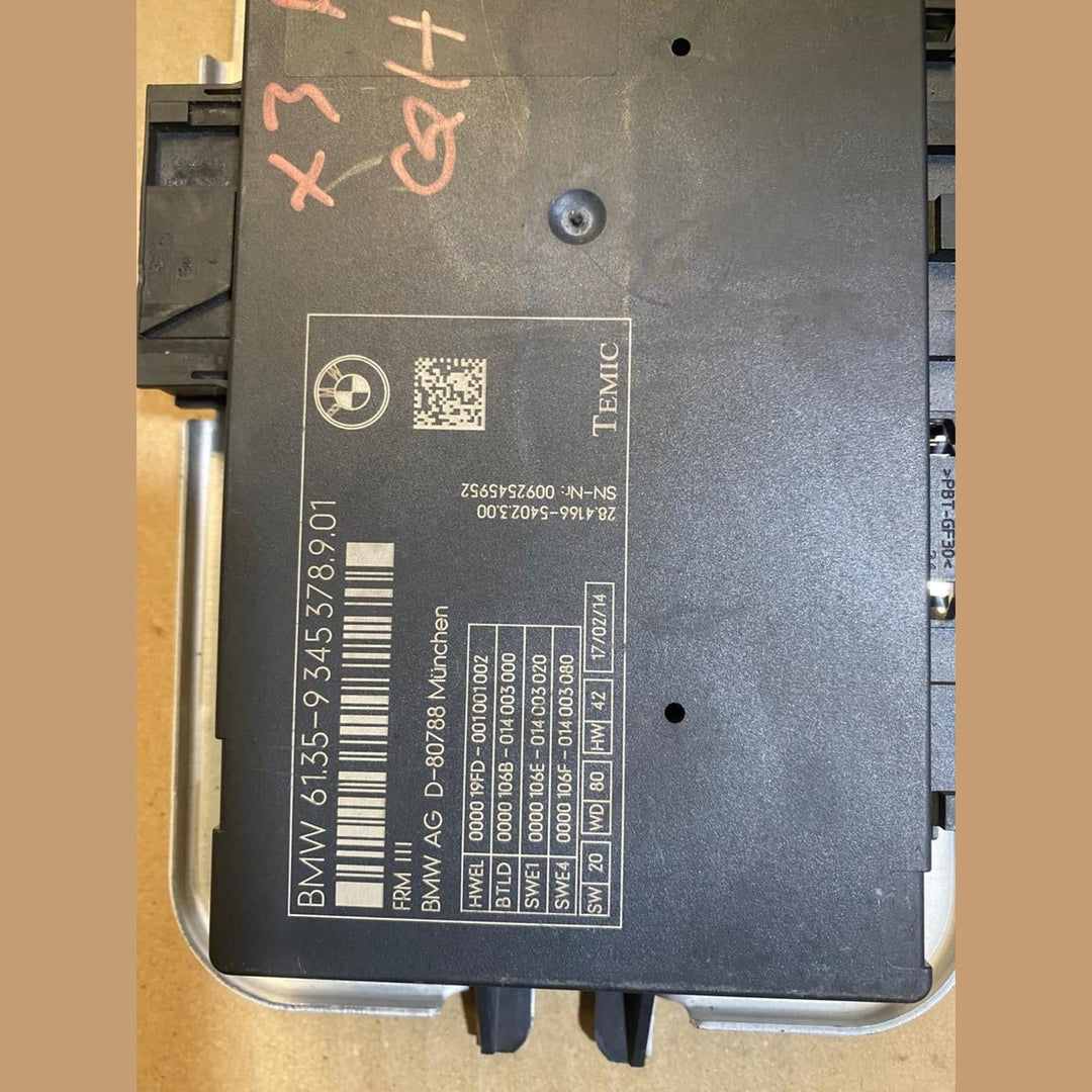 BMW X4 F26 FOOTWELL LIGHT CONTROL MODULE UNIT FRM III 9345378 2014-2018 X3 F25 LCI
