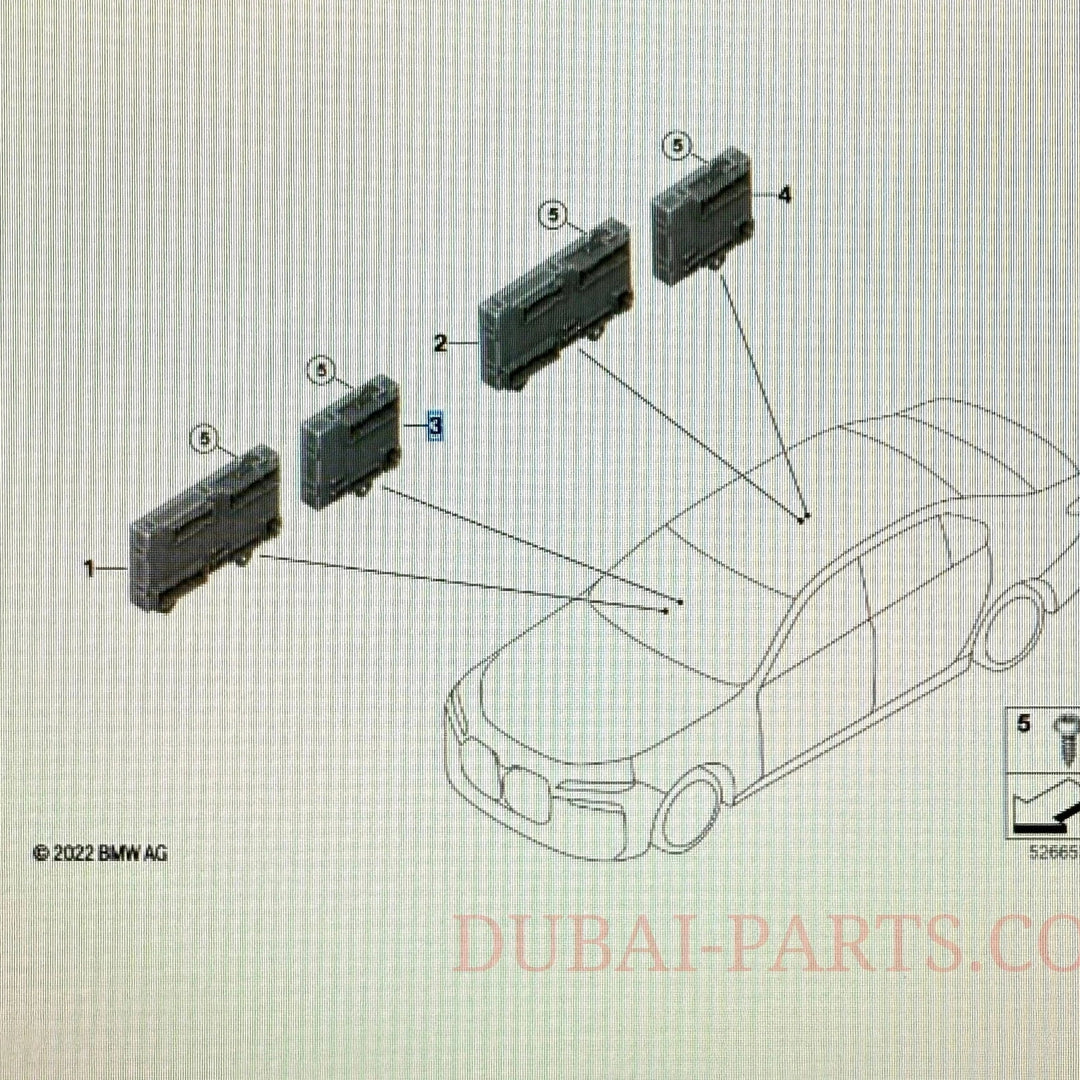 BMW G70 Control unit door passenger's side 5A6BEF1