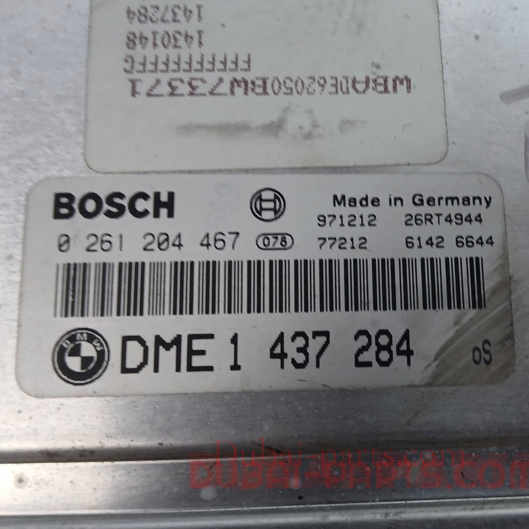 BMW 540i M62 E39 ENGINE CONTROL ECU UNIT MODULE ECM DME 1437284
