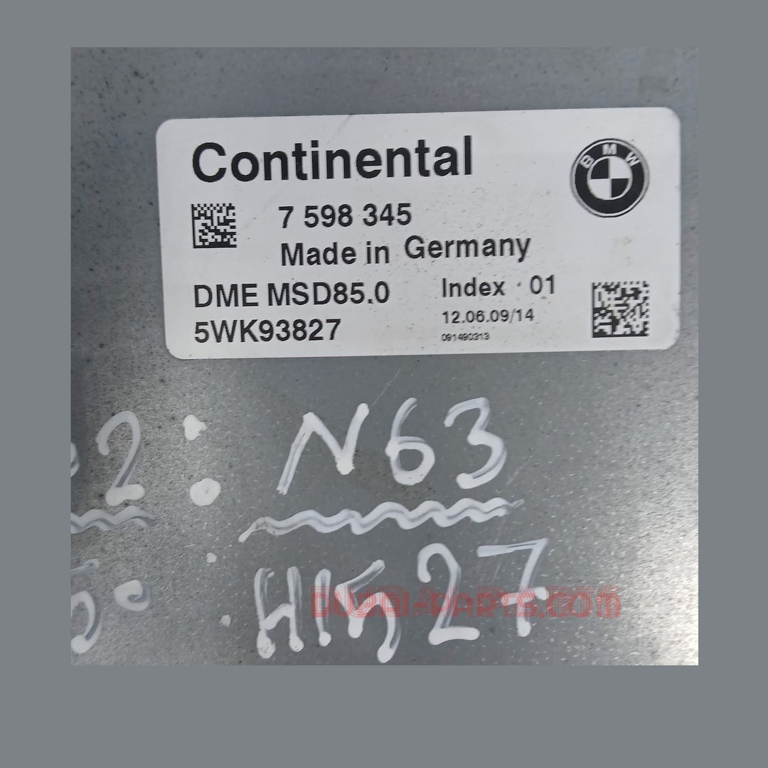 BMW 750Li N63 DME MSD85.0 ENGINE CONTROL UNIT ECU MODULE ECM 7598345