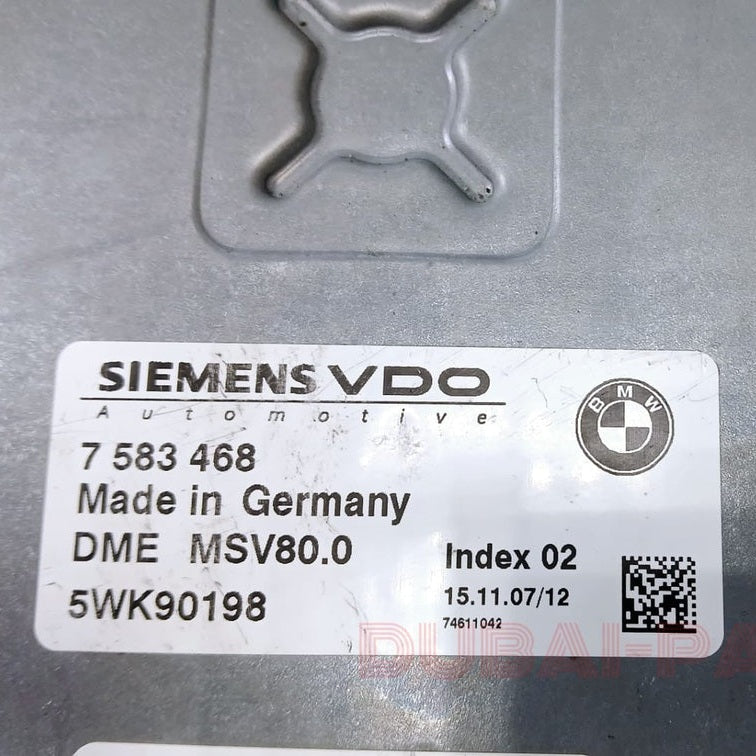BMW E70 2008 N52N ENGINE CONTROL UNIT ECU MODULE DME MSV80.0 7583468