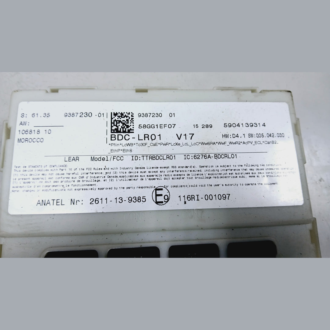 BMW X5 F15 ELECTRONIC BODY CONTROL MODULE BDC BCM 9387230
