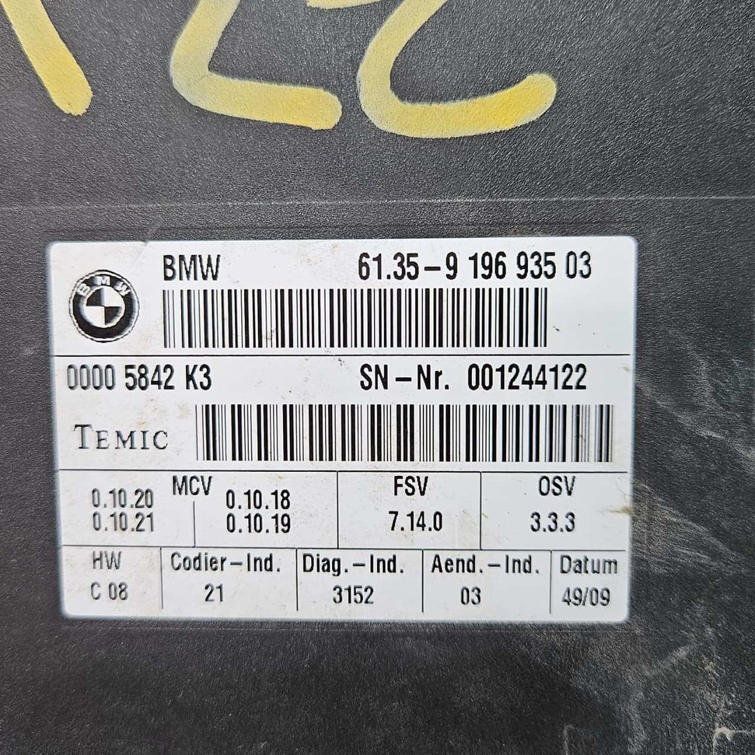 2010 BMW E82 E92 E93 128i Front Seat Control Module 9196935