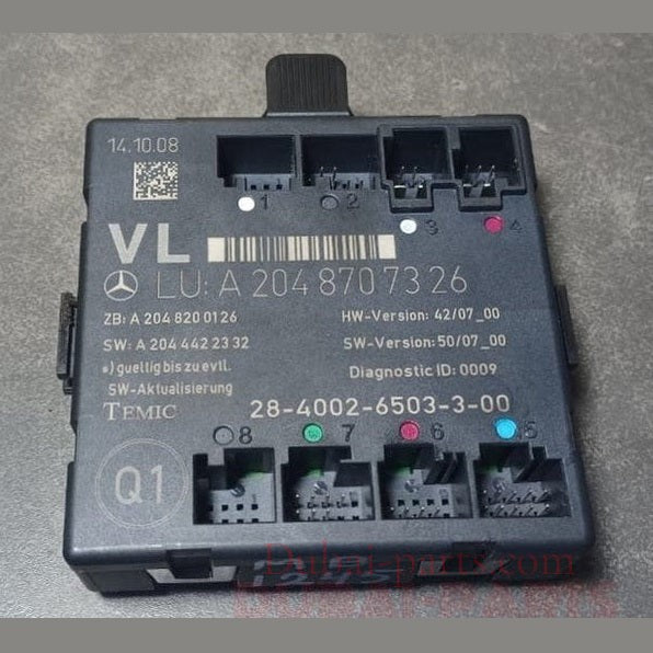 08-15 Mercedes W204 C-Class Front Left Door Control Module A204 8707326 OEM